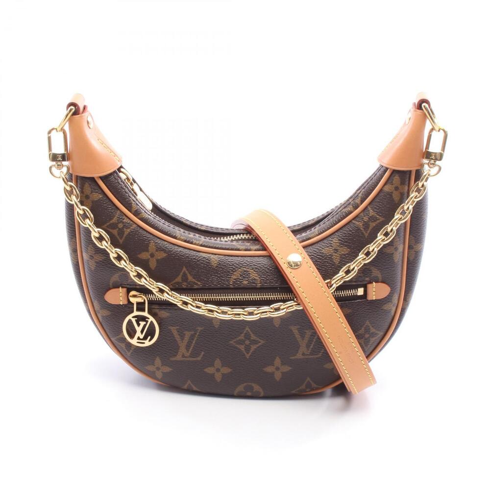 Louis Vuitton Loop Shoulder Bag Canvas Leather Monogram Brown